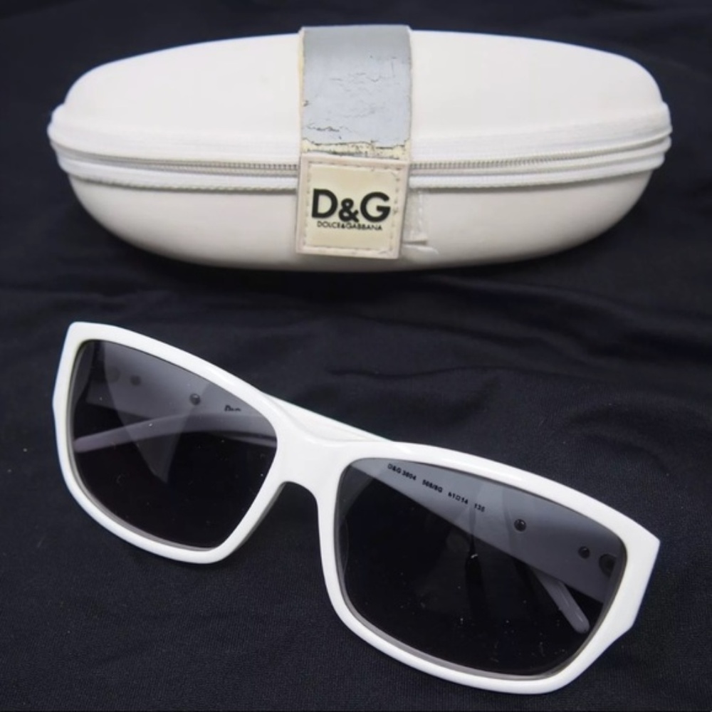 Dolce & Gabbana D&G White Designer Sunglasses